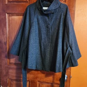 Lightweight & super cute gray cape coat